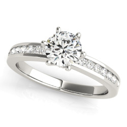 ENGAGEMENT RINGS SINGLE ROW CHANNEL SET