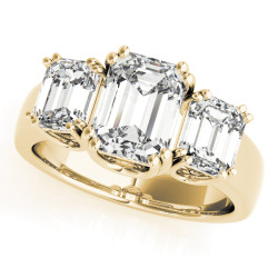 ENGAGEMENT RINGS 3 STONE EMERALD