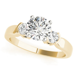 ENGAGEMENT RINGS 3 STONE ROUND