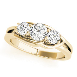 ENGAGEMENT RINGS 3 STONE ROUND