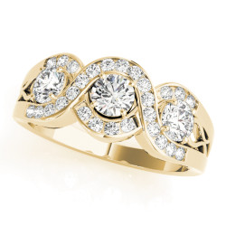 ENGAGEMENT RINGS 3 STONE ROUND