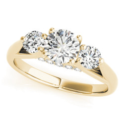 ENGAGEMENT RINGS 3 STONE ROUND