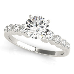 ENGAGEMENT RINGS SINGLE ROW BEZEL SET