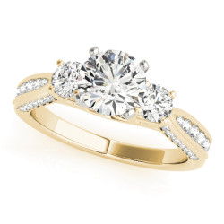 ENGAGEMENT RINGS 3 STONE ROUND