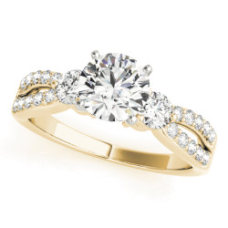 ENGAGEMENT RINGS 3 STONE ROUND