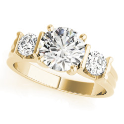 ENGAGEMENT RINGS 3 STONE ROUND