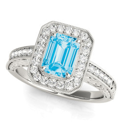 ENGAGEMENT RINGS HALO EMERALD