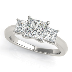 3 STONE PRINCESS CUT