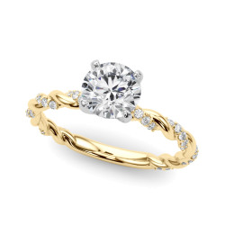 ENGAGEMENT RING WITH TWISTED  SHANK