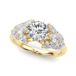 MQ SIDE STONES ENGAGEMENT RING