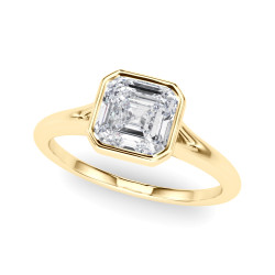 SOLITAIRE ASSCHER BEZEL SET