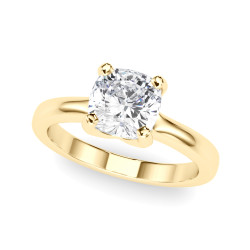 DOUBLE PRONG CUSHION ENGAGEMENT RING