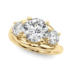 ENGAGEMENT RINGS 3 STONE ROUND