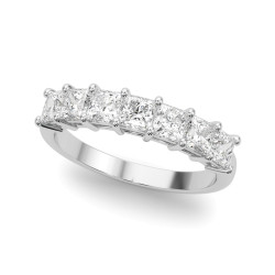 LAB GROWN DIAMOND 7 STONE BAND PRINCESS CUT