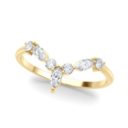 LAB GROWN DIAMOND BAND MARQUISE & ROUND