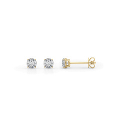 (1/2 CTTW) 1/4CT 4 PRONG WIRE STUD EARRING