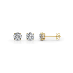 (1.5 CTTW) 3/4CT 4 PRONG WIRE STUD EARRING
