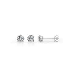 (3/4 CTTW) .37CT 4 PRONG WIRE STUD EARRING