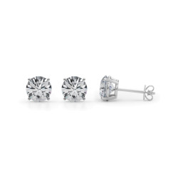 (3 CTTW) 1.5CT 4 PRONG WIRE STUD EARRING