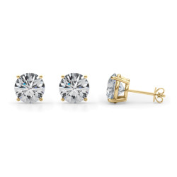 (4 CTTW) 2CT 4 PRONG WIRE STUD EARRING