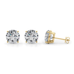 (4 CTTW) 2CT 4 PRONG WIRE STUD EARRING