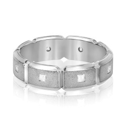 6MM HEAVY WT MENS BAND W/DIA