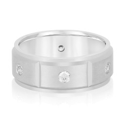 8MM HEAVY WT MENS BAND W/DIA