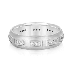 6MM HEAVY WT MENS BAND W/DIA