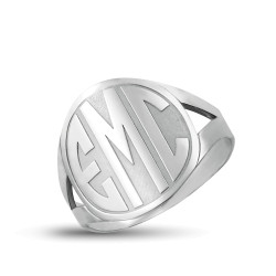 BLOCK LETTER MONOGRAM RING