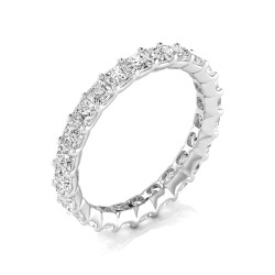 Full Eternity Princess Diamond Wedding Band