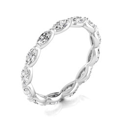 East-West Marquise Diamond Wedding Band