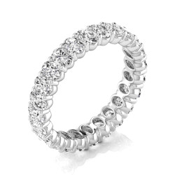 Full Eternity Oval Diamond Wedding Band