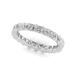Full Eternity Asscher Diamond Wedding Band