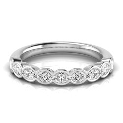 1/2 Spread Oval Diamond Wedding Band